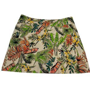 attyre Woman sz 12 Tennis Golf Pickleball skort stretch pull on Pocket Tropical
